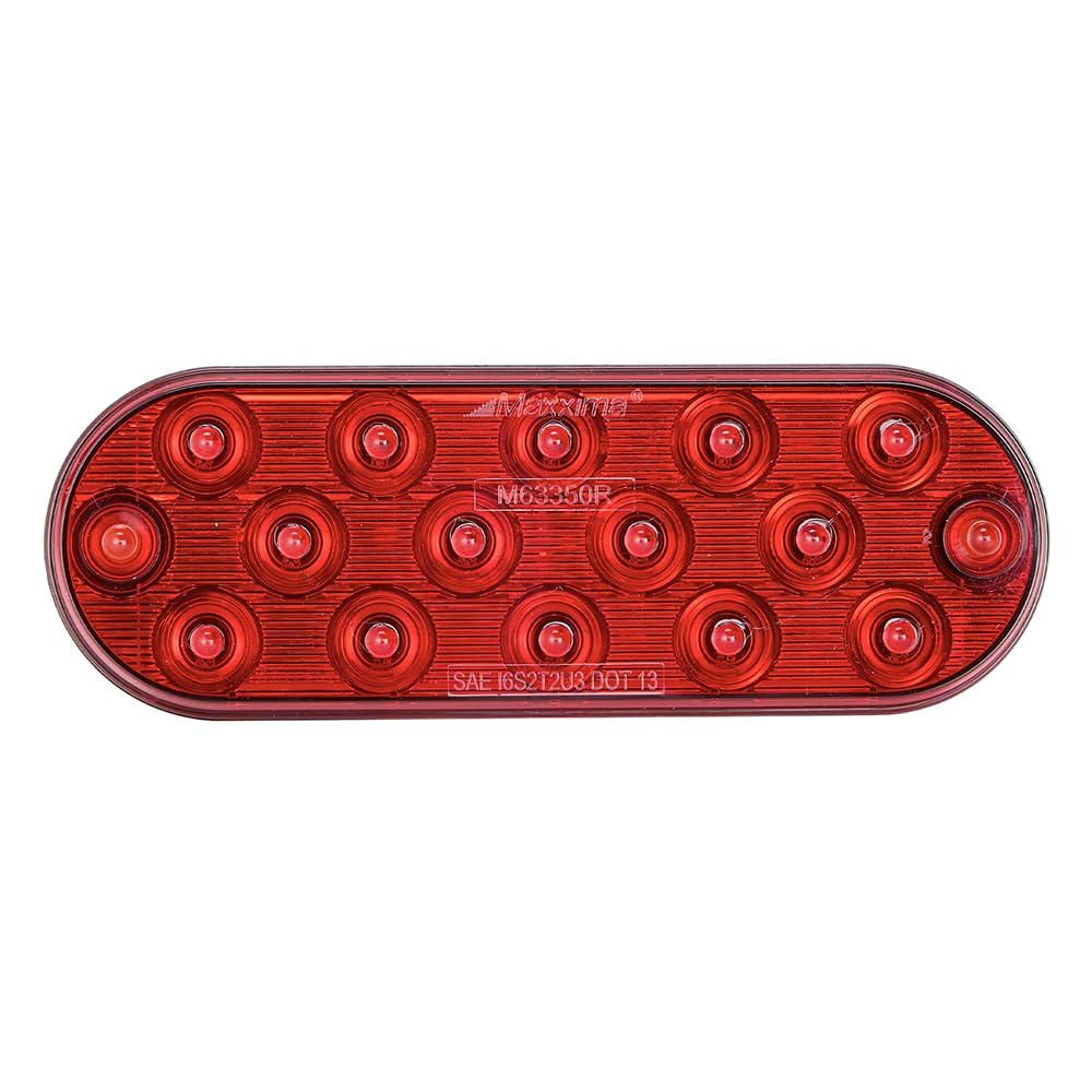 Maxxima (M63350R) Red Oval Ultra-Thin Profile LED Stop/Tail/Turn